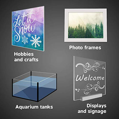 Fielect Clear Acrylic Sheet 16.54" x 11.69" Cast Plexiglass Sheet 0.20" Thick (5mm) Transparent Board Panel with Protective Paper for Home Decor, Craft, Picture Frame, Signs, DIY Display Projects - size: 5mm/0.2" Thick