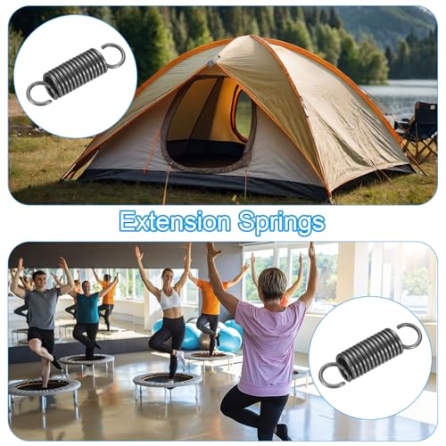 PATIKIL Extension Spring, 1pcs Wire Diameter 0.1", OD 0.7", Free Length 2.8" Spring Steel Dual Hook Tension Springs for Lawn Tractor Home Repairs DIY, Grey - size: 2.5*18*70mm