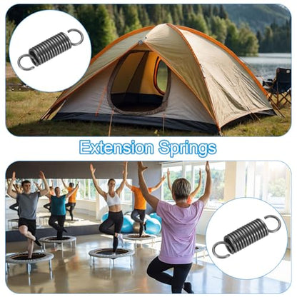 PATIKIL Extension Spring, 1pcs Wire Diameter 0.1", OD 0.7", Free Length 2.8" Spring Steel Dual Hook Tension Springs for Lawn Tractor Home Repairs DIY, Grey - size: 2.5*18*70mm