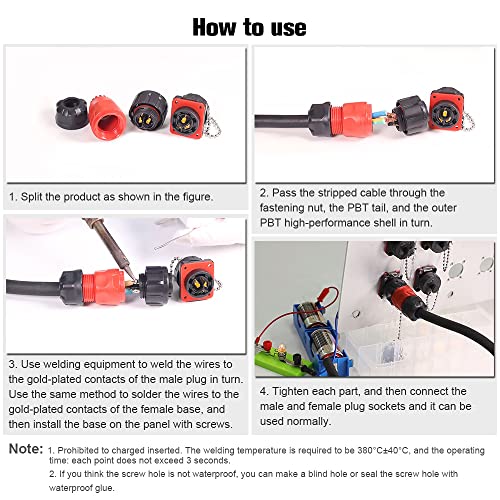 7 Pin Waterproof M20 Plastic Aviation Connector 10A 500V - style: 7PIN