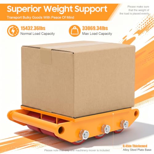 Cashewnuts Heavy Duty Machine Dolly Skate Machinery Roller Mover - size: 1 Packs-PU Wheels