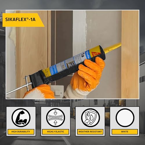 Sikaflex 1a Polyurethane Sealant Kit, White, Pack of 12 - color: White, size: Pack of 12