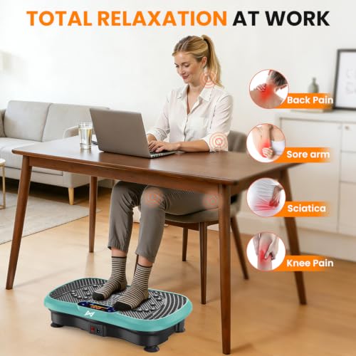 AXV Vibration Plate Exercise Machine Fitness Platform Body Vibrating Board - color: SLIM.GREEN