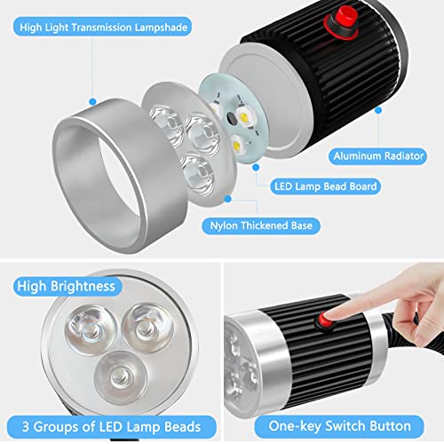 Magnetic Work Light, Flexible Gooseneck LED Lamp with Strong Magnetic Base, 900 Lumen Magnetic LED Light for Lathe CNC Milling, Drill Press, Industrial Lighting
