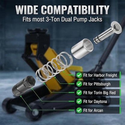 Floor Jack Repair Kit, 3 Ton Dual Pump Piston Plunger Set (Bigger & Smaller) – Universal Replacement Parts Compatible with Pittsburgh, Daytona, Torin Floor Jacks - style: Piston Plunger Kit