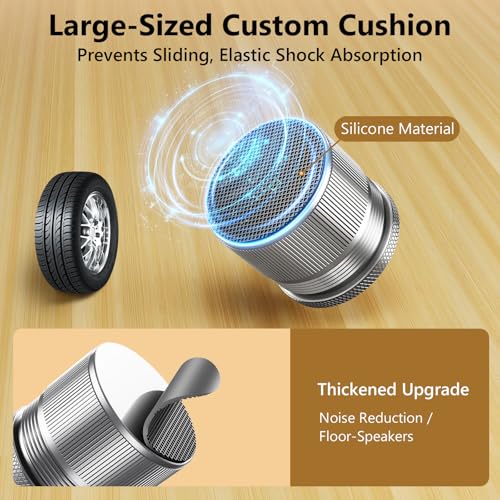 Height Adjustable Speaker Feet, Leveling Feet, 4 Pack Silver - color: Silver