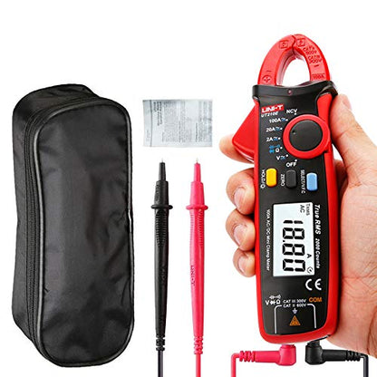 UNI-T UT210E Mini Digital Clamp Meter 100A AC DC Current Voltage True RMS Pliers Ammeter Resistance, Capacitance, Diode Tester Multimeter
