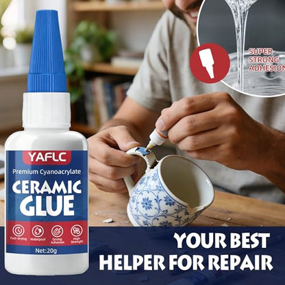 Ceramic Glue Repair Kit, Liquid Super Glue for Ceramic Repair 40g - style: Ceramic Glue