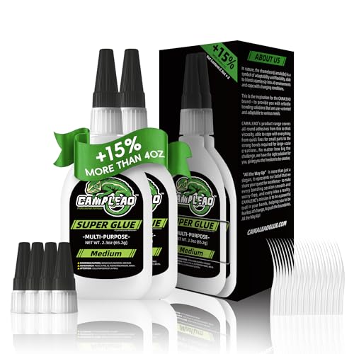 Medium Super CA Glue Kit 4.6 oz for Ceramic Metal Plastic Wood 3D Printing - size: 4 oz., style: MEDIUM VISCOSITY