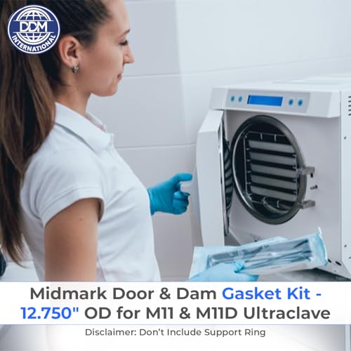 Midmark Compatible Door & Dam Gasket Kit - 12.750" OD for M11 & M11D Ultraclave Models (2001-2022) - Medical-Grade Silicone Rubber Easy Sterilizer Maintenance