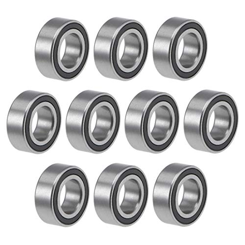 uxcell MR116-2RS Deep Groove Ball Bearings 6mm Inner Dia 4mm OD 4mm Bore Double Sealed Chrome Steel Z2 10pcs - size: 6mmx11mmx4mm
