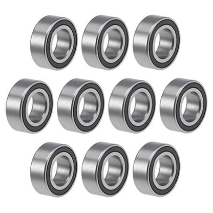 uxcell MR116-2RS Deep Groove Ball Bearings 6mm Inner Dia 4mm OD 4mm Bore Double Sealed Chrome Steel Z2 10pcs - size: 6mmx11mmx4mm
