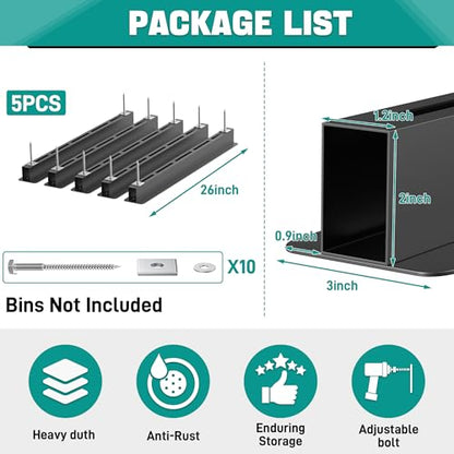 EVERHANGER Ceiling Storage Rack, Heavy Duty Overhead Garage Storage Rack - style: For 4 Bins