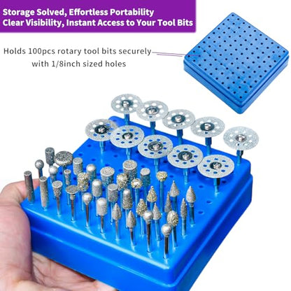 Diamond Grinding Bit Set for Dremel, Rotary Tool Grinding Cutting Wheel 1/8” Shank for Stone Glass Tile Jewelry Engraving Rock Etching Masonry Carving Metal Wood - 32Pc - style: Style 2