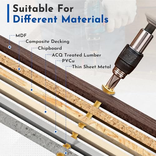 #8 x 2 Deck Screws Wood Screws, Torx Flat-Head Exterior Screws, T25 Star Bit Included(615PCS 5LB Box) - size: #8x2"