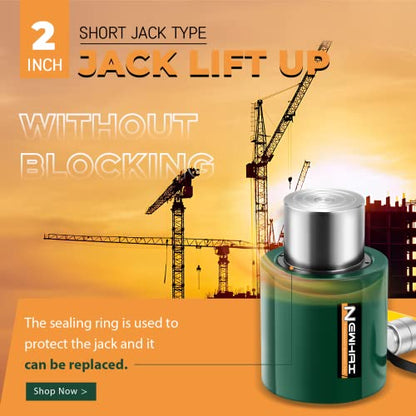 Newhai 30T Hydraulic Ram Kit & CP-700 Hand Pump, 2" Stroke Auto Retraction - style: 30 ton Jack+cp700 Pump