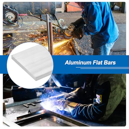 MECCANIXITY Square Aluminum Flat Bar, 3/16" (5mm) Thick x 1-31/32" (50mm) Width x 13" (330.2mm) Long 6063 Aluminum Flat Plate Solid New Mill Stock Silver for Industrial Building - size: 3/16" x 1-31/32" x 13"