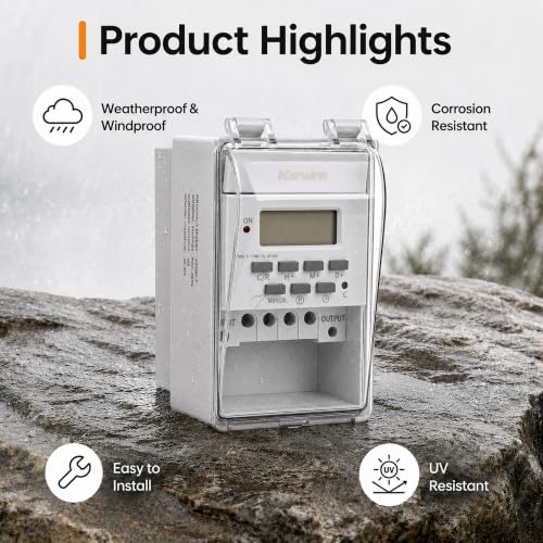 220V 30A Programmable Digital Timer Switch, 16 On/Off Timing Times