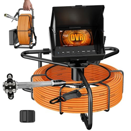 Sewer Camera 100ft w/ 23mm 1080P Probe, 8500mAh, 32GB Audio & Video Record
