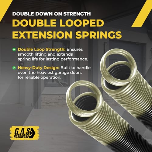 100 lb. Heavy-Duty Double-Looped Garage Door Extension Spring (2-Pack) | Springs for Garage Door Repair Garage Hardware Parts (100-Tan) - size: 100-Tan