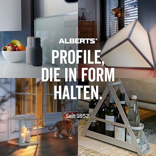 Alberts 472917 Flat bar | ALU | Black anodised | 1000 x 30 x 2 mm