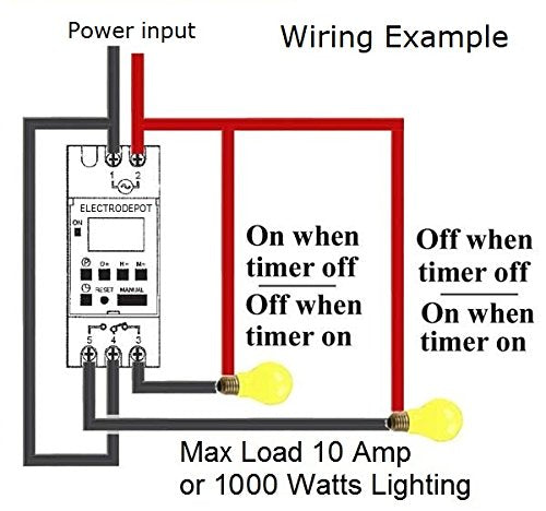 Programmable 7 Day, 24 hrs Timer 24V 16A Relay Switch, DIN Mount 1 Channel