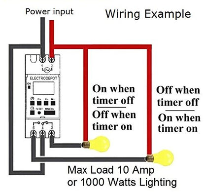 Programmable 7 Day, 24 hrs Timer 24V 16A Relay Switch, DIN Mount 1 Channel