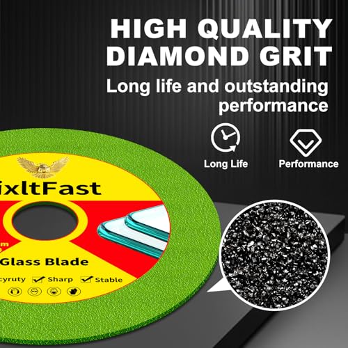 FIXLTFAST 4-1/2 x 7/8 Glass Diamond Cutting Blades for Angle Grinder -3PCS