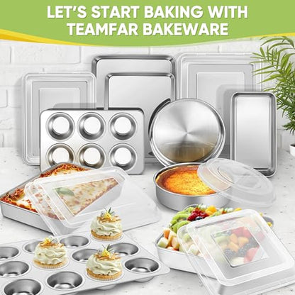 TeamFar Stainless Steel Baking Sheet, 20" x 14" x 1" Large Baking Sheet Pan - size: 19.6" x 13.75" x 1.3"
