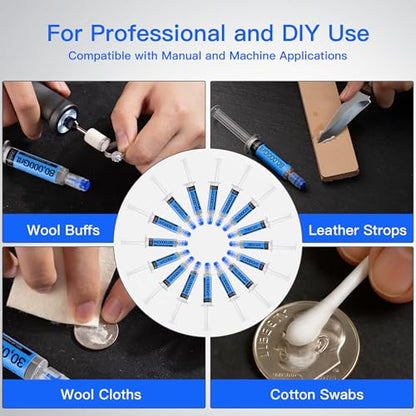 50% Diamond Paste Polishing Compound, Water/Oil Soluble, 1,500 Grit, 5 G - size: 50% concentration, style: 1,500Grit