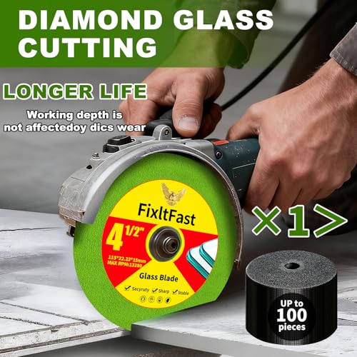 FIXLTFAST 4-1/2 x 7/8 Glass Diamond Cutting Blades for Angle Grinder -3PCS