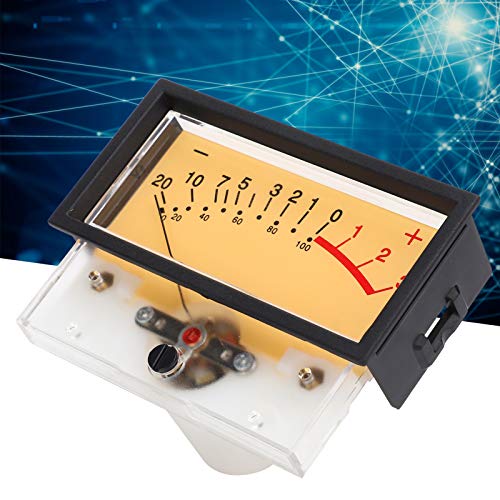 VU Meter Audio Level Indicator with Large Analog Pointer Dial for Car Stereo Home Recording Studio Power Amplifier