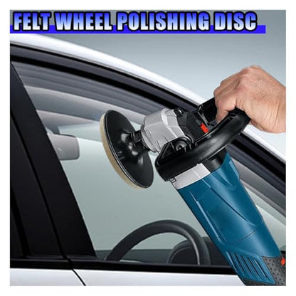 5PCS Wool Felt Car Glass Polishing Pads, 3 Inch - size: 3IN