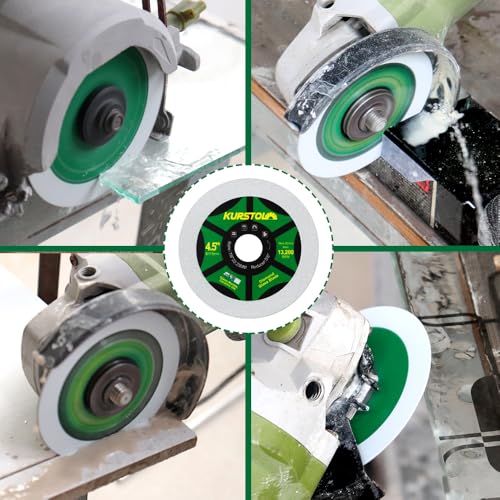 Diamond Glass Cutting Disc - 3pcs 5 Inch(125mm) Ultra-Thin Saw Blade Arbor 22.23-15.875mm for Glass, Jade, Crystal, Wine Bottle, Ceramic Tile - size: 5"(125mm)