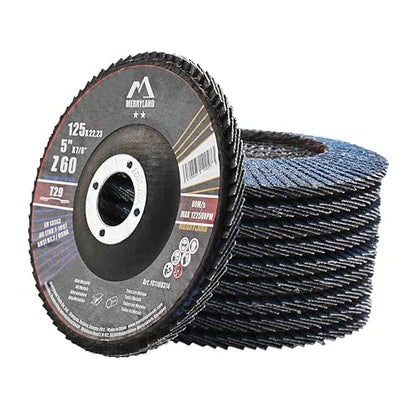 Merryland 10 Pack 60 Grit Flap Disc 5 inch Metal T29 Flap Wheel - style: Z60 10PCS