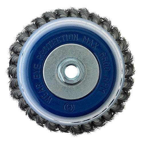 Mercer Industries 189040 - 6" x 5/8"-11 Knot Cup Brush, .014 Carbon Steel Wire - color: .014 Carbon Steel, size: 6" x 5/8"-11, style: Knot Cup