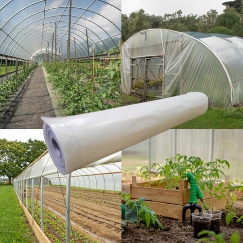 Farm Plastic Supply 4 Year Clear 6 mil Greenhouse Plastic Sheeting - Clear Sheeting, Polyethylene Film, Transparent Plastic Film for Greenhouse (36' x 75')