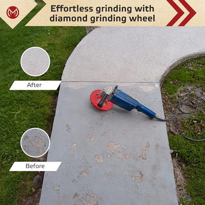 Diamond Grinding Wheel 4 1/2 inch for Angle Grinder, Concrete Grinding Wheel 18 Segments, Cup Grinding Wheel, Turbo Row Diamond Cup Wheel for Grinding Concrete, Cement, Masonry - Medium Bond