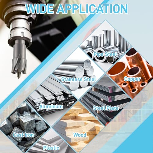 11Pcs TCT Carbide Tipped Annular Cutter Set 1-3/8" Depth 7/16" to 1-1/16" - size: 7/16"-1-1/16" 11PCS, style: TCT 1-3/8" Cutting Depth