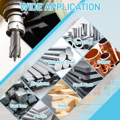 11Pcs TCT Carbide Tipped Annular Cutter Set 1-3/8" Depth 7/16" to 1-1/16" - size: 7/16"-1-1/16" 11PCS, style: TCT 1-3/8" Cutting Depth