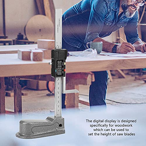 Mumusuki 0-150Mm Digital, Height, Height Caliper Height Gauge Caliper Height Aperture Depth Gauge with Stainless Steel Base