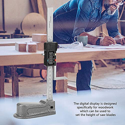Mumusuki 0-150Mm Digital, Height, Height Caliper Height Gauge Caliper Height Aperture Depth Gauge with Stainless Steel Base