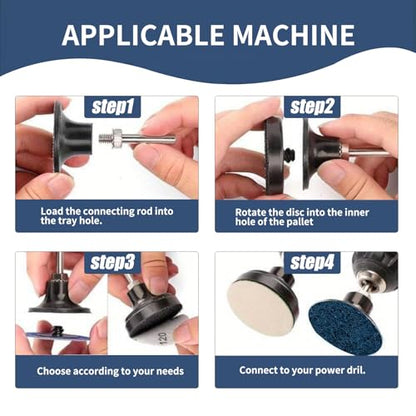 294 PCS 2 Inch Die Grinder Sanding Discs with 1/4" &1/8"Roll Lock , Compatible with Both Die Grinders and Power Drills for Surface Conditioning, Sanding & Polishing，Sanding Pads Includes 40-10000 Grit
