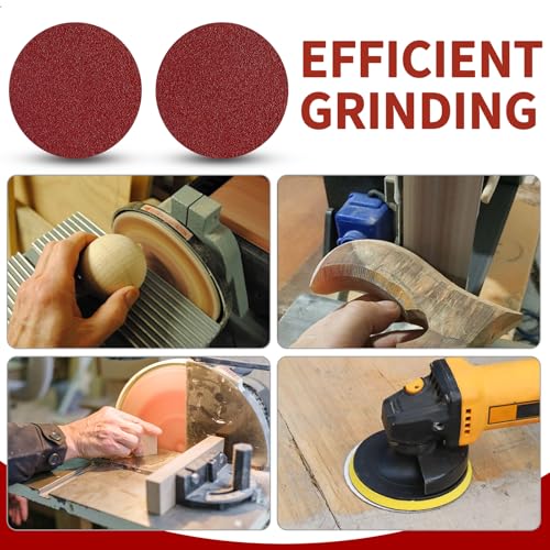 Uenhoy 100 Pcs 3" Sanding Discs 240 Grit Hook Loop for Woodworking - style: 240 Grit