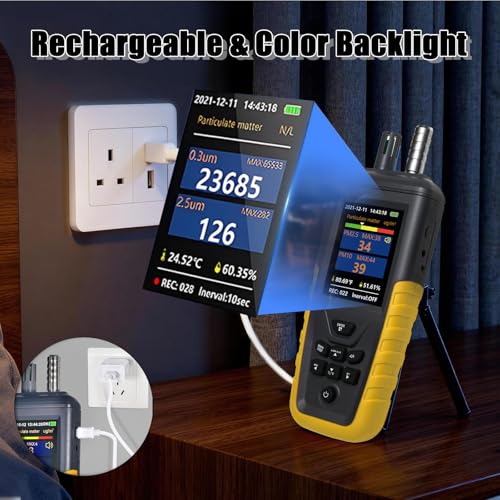 Dust Particle Counter, High Sensitivity PM0.3/2.5/10 Air Quality Monitor