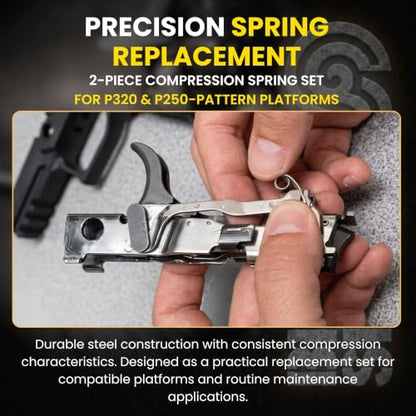 2-Piece Precision Compression Spring Set – Compatible with P/320 & P/250-Pattern Platforms - Durable Steel Construction - Drop-in Maintenance & Replacement Kit - Consistent Mechanical Performance