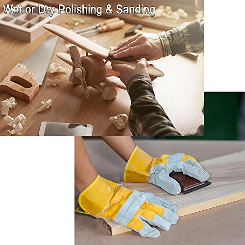 9x11 inch 5 Sheets Sandpaper, Wet or Dry 15000 High Grit Extra Fine Sand Paper, Silicon Carbide Waterproof Abrasive Pads for Automotive Sanding, Wood Turing Finishing, Metal Furniture Polishing - color: 5pcs (15000)