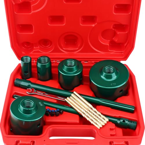 9PCS Concrete Hole Saw Kit, SDS Plus & Max Bit Shank, Tungsten Steel & Carbide Masonry Hole Saw Set, 30-100mm, Stone, Brick, Concrete