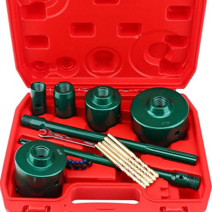 9PCS Concrete Hole Saw Kit, SDS Plus & Max Bit Shank, Tungsten Steel & Carbide Masonry Hole Saw Set, 30-100mm, Stone, Brick, Concrete