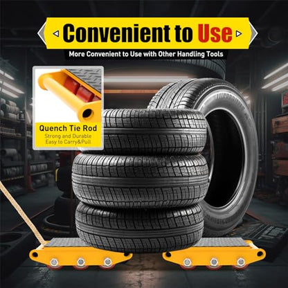 Car Dolly 15T 33000lbs Capacity Cargo Trolley 9 Rollen Machine Dolly Skate Machinery Mover Pallet Buster Trailer Dolly Furniture Dolly Motorcycle Dolly Heavy Duty Industrial Moving Equipment